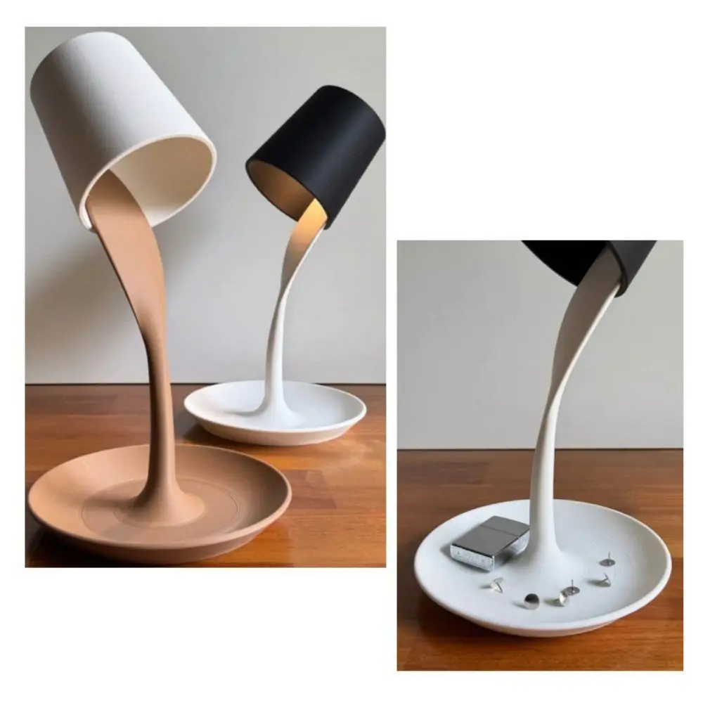 Desk Lamp LED Desk Lamp with Tray Decorative Creative Cordless Table Lamp Modern Art Crafts Bedside Table Lamp Living Room