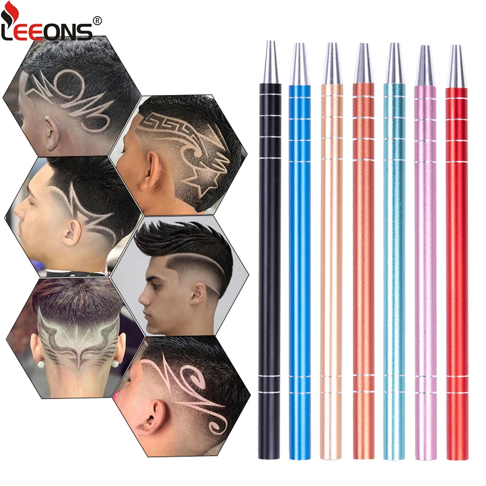 1Pcs Hairstyle Engraved Pen+ 10Pcs Wide Blades Professional Hair Styling Eyebrows Shaving Salon Diy Hairstyle Accessory