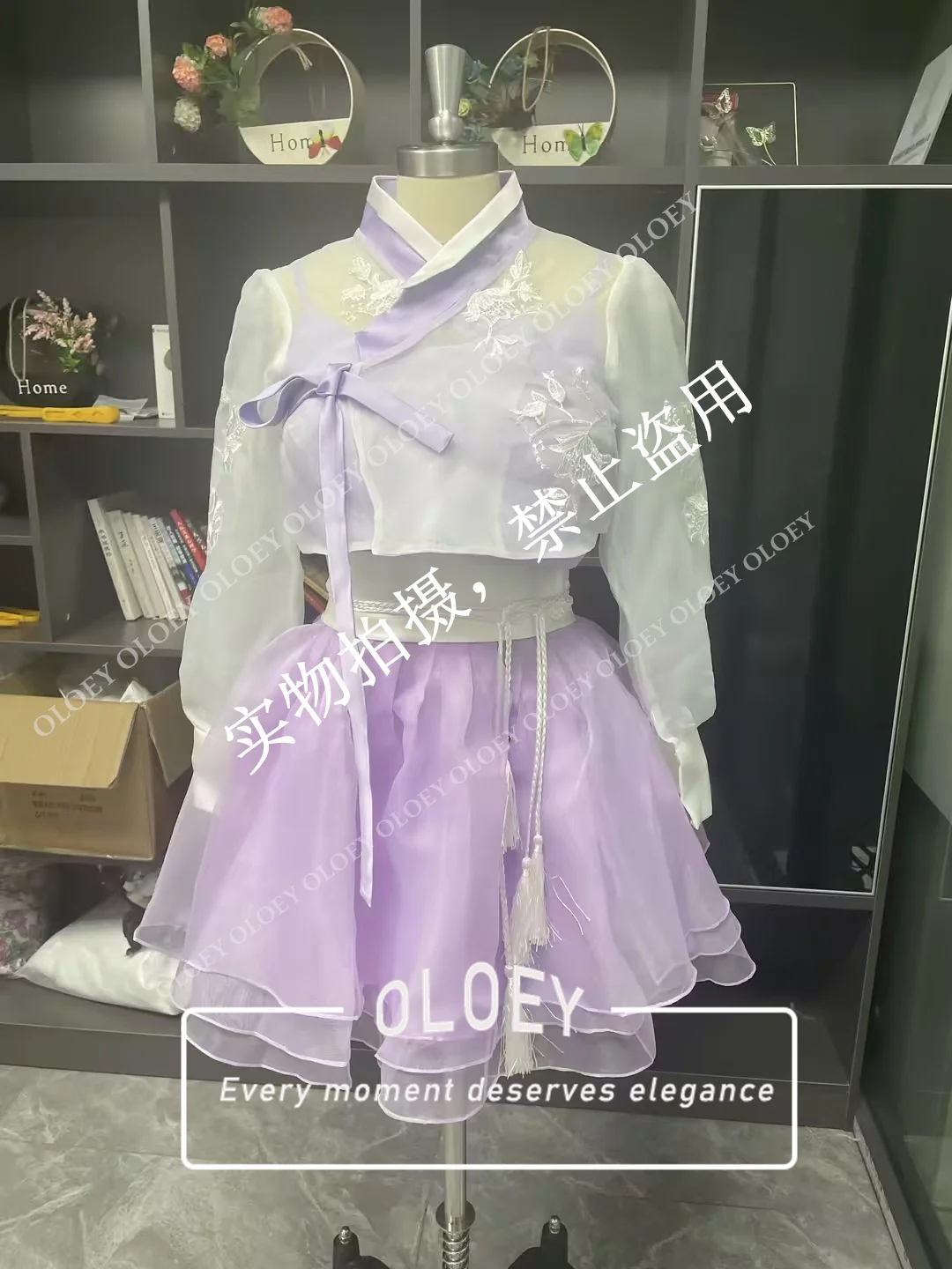OLOEY Customized Hanbok 2026 Short Korea Performance Prom Dresses Wedding Photo Shoot Mini Reception Gown Party Dress