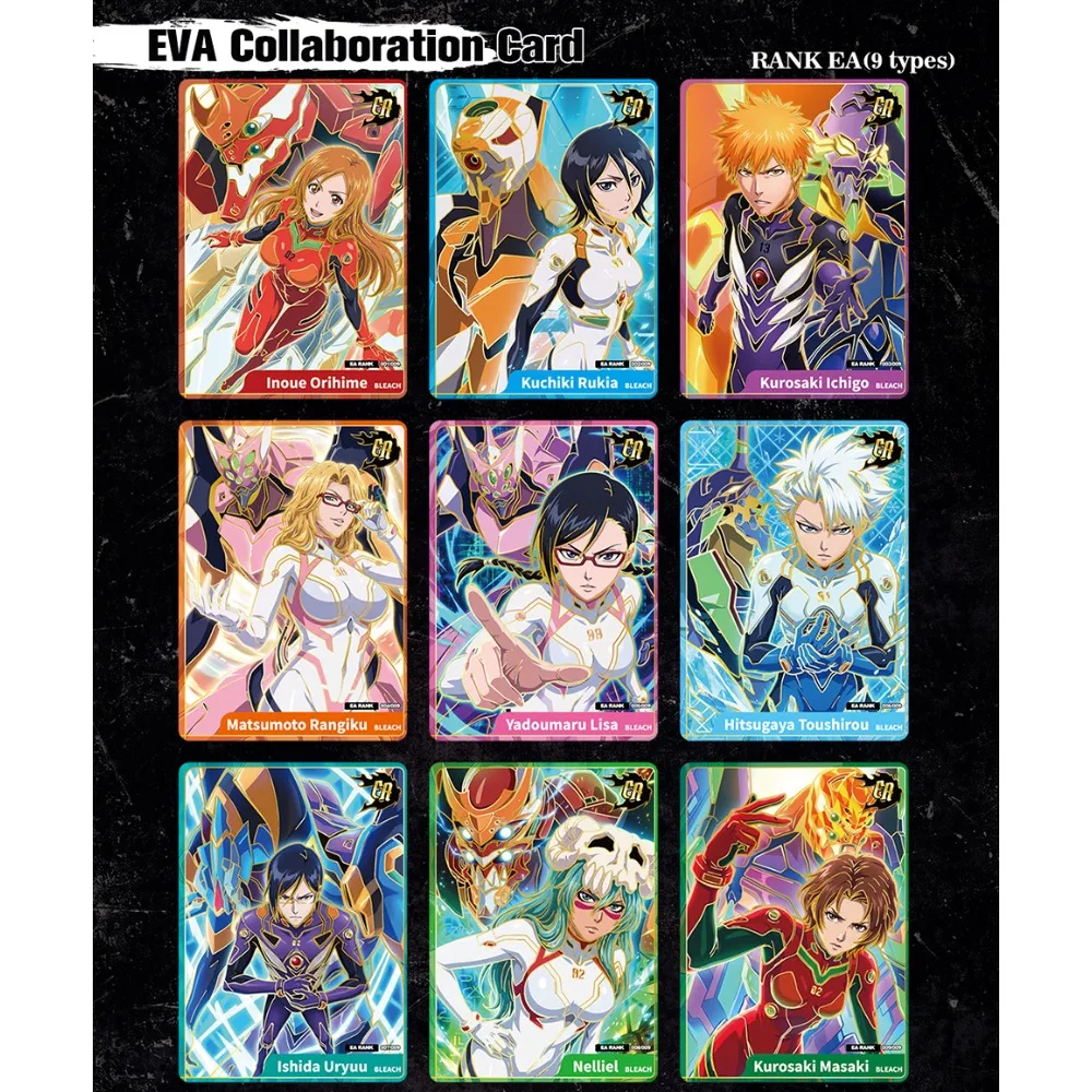 Bleach Limited Edition Collection Cards Anime Shihouin Yoruichi Kuchiki Rukia Oil Painting Art Exquisite Figures Cards Teen Gift