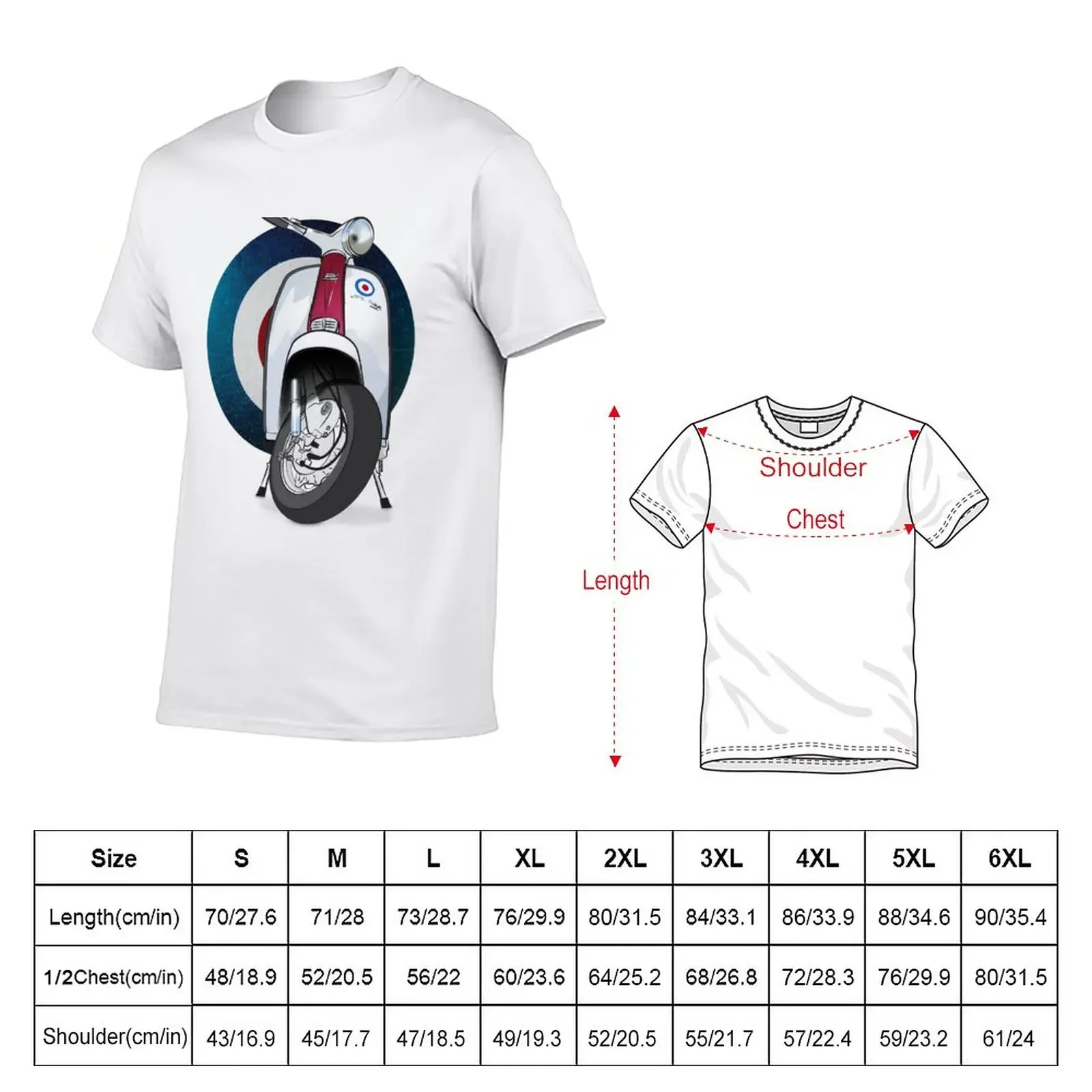 Mod Lambretta T-Shirt anime clothes Short sleeve tee plus sizes customs Short sleeve tee men