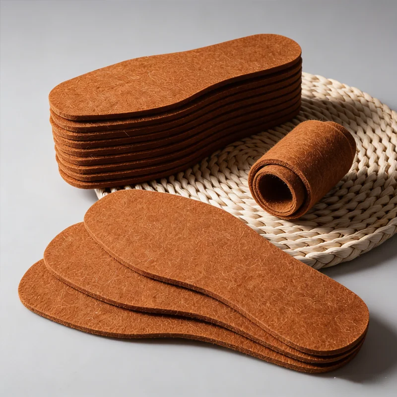 5Pairs/1Pack Winter Thicken Insoles Camel Wool Soft Plush Cushioning Moisture Wicking for Daily Boots Shoes Warm Foot Heat Pad
