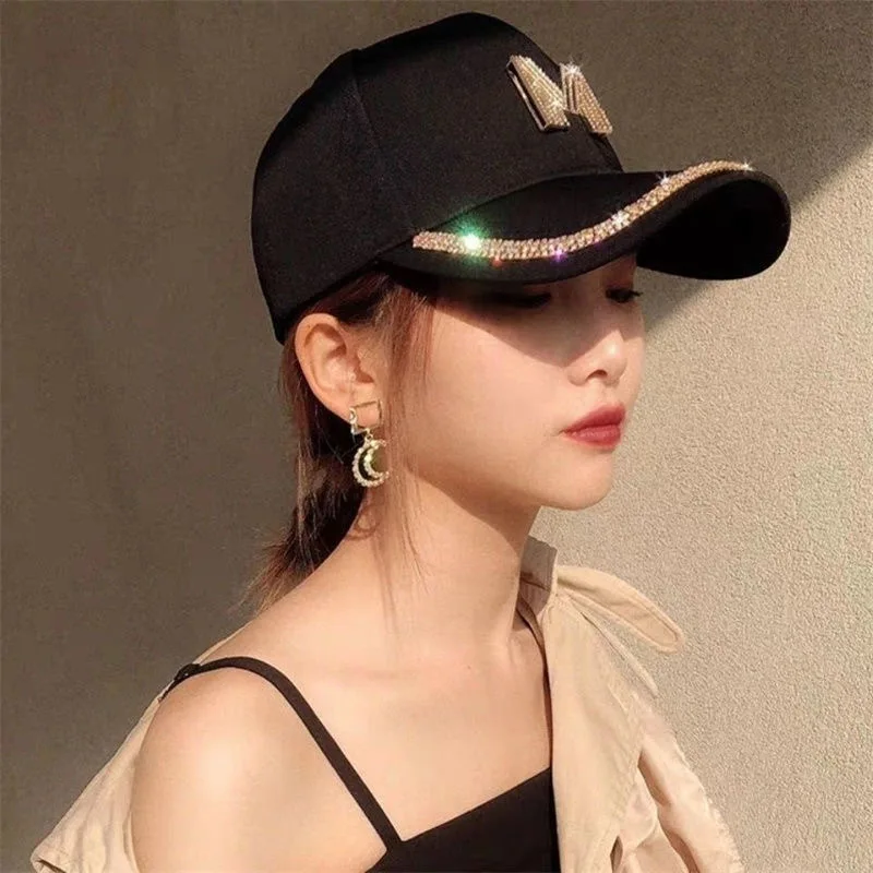 Luxurious Design Brand Diamond D Letter Baseball Caps For Women Men Summer Outdoor Sun Protection Hat Autumn Casual Ladies Cap