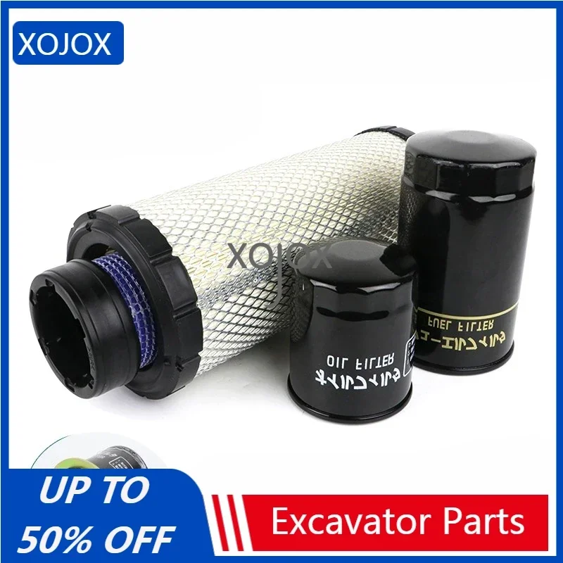 XOJOX Excavator Parts For Swe60 70e 80n9 yanmar VIO Engine Oil-Checked Diesel Filter Air Filter Accessories