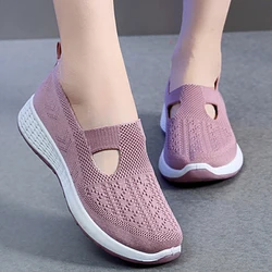 Summer Women Shoes Breathable Sport Shoes Anti Slip Female Sneakers Casual Tennis Shoe Fashion Knitted Shoes