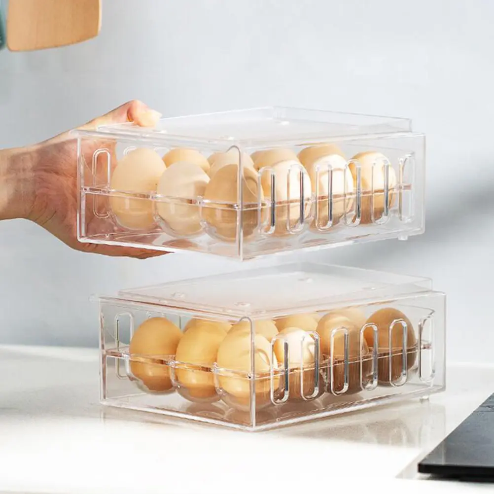 

Box Transparent Refrigerator Storage Refrigerator Storage Organizer Drawer Organizer Fridge Egg Container Freezer Egg Holder Bin