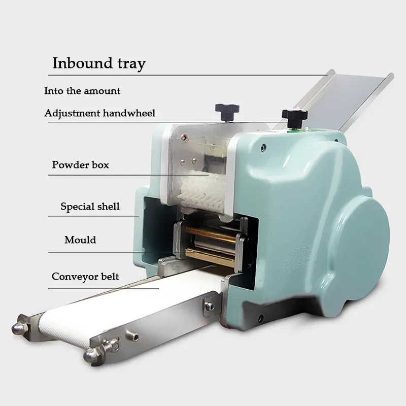 

Wonton Dumplings Maker Machine Jiaozi Skins Rolling Chaos Leather Slicer Dumpling Wrapper Machine Automatic Pasta Maker