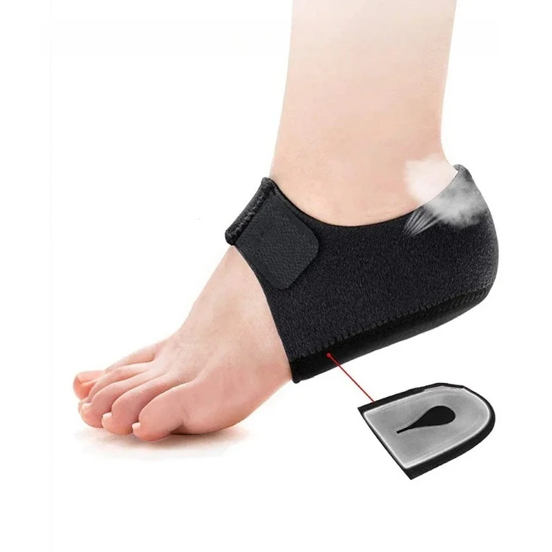 U-förmige Silikon-Gel-Fersenkissen-Einlegesohlen für Plantarfasziitis, Fersensporn, Fußunterstützung, Schmerzlinderung, Gehsohlen für Männer – Detail 6