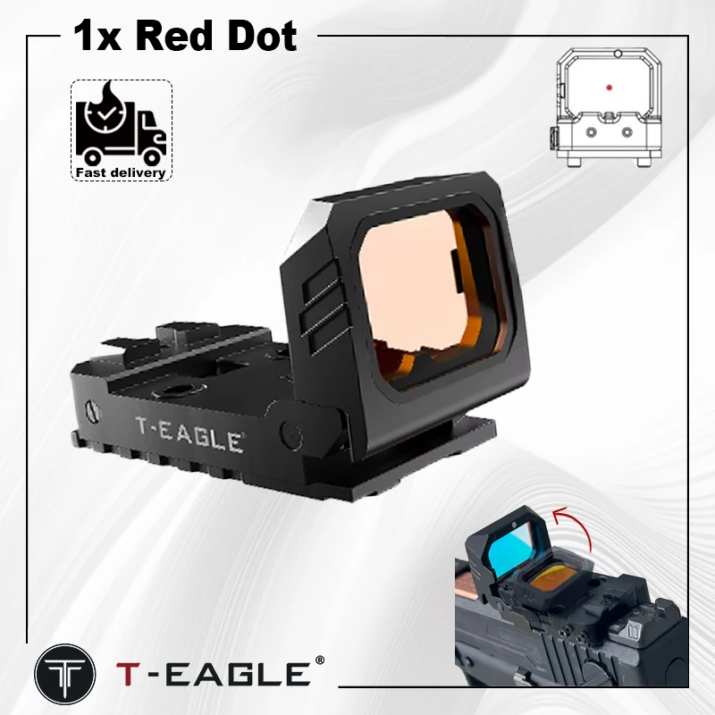 

T-EAGLE RMR Flip Up Red Dot Sight Reflex Scope For Pistol Glock 17 19 Hunting Airsoft Weapons Rifle AR15 M4 Mount Riflescope