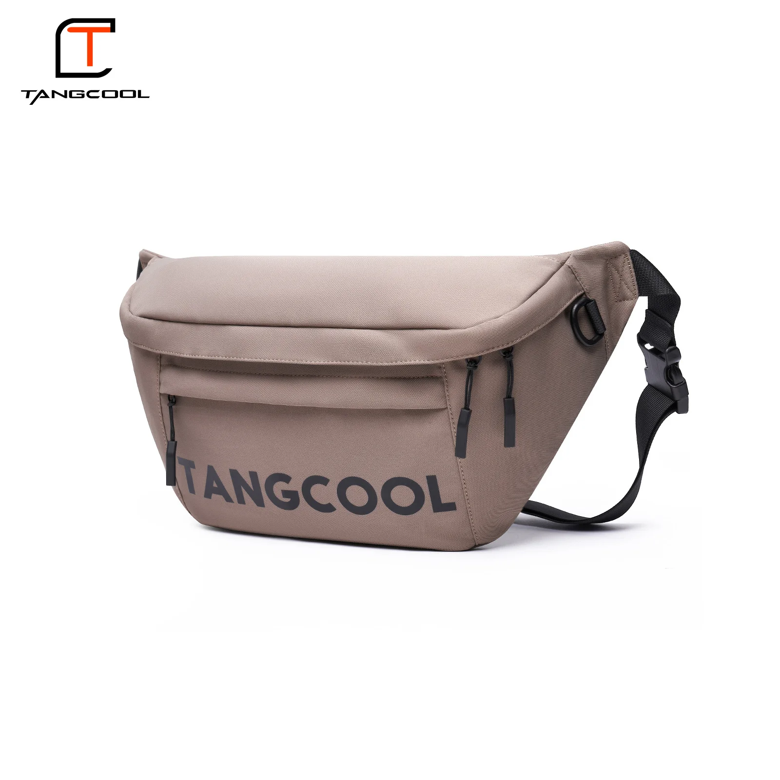 

TANGCOOL Men's Large Capacity Crossbody Bag Multi layer Water Resistant Sling Fanny Pack for Daily Travel Business