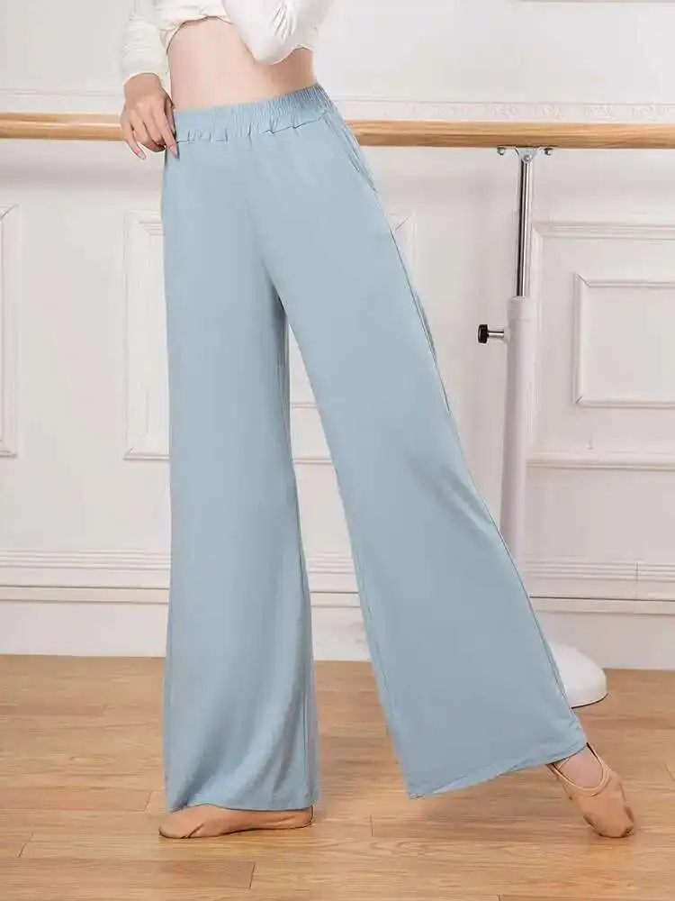バレエダンスパンツ レディース ヨガエクササイズ ストレートレッグ ルーズパンツ モーダルバレエ練習服 通気性吸汗性