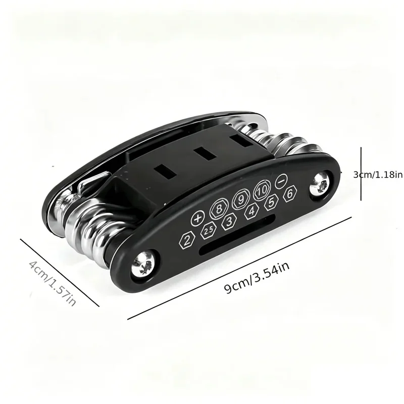 16‑in‑1 Socket Wrench Set Non‑Slip Rotatable Head Stainless Steel Universal Repair Tool for Car Bicycle Household Maintenance