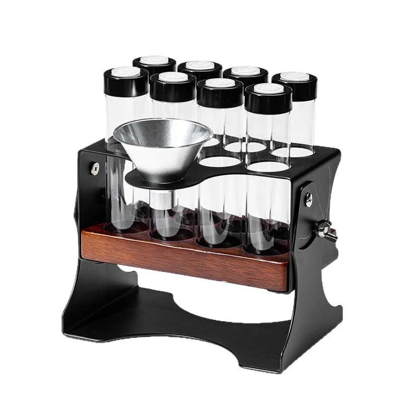 Coffee Bean Sorting Bottle Sealed Canister Exhaust Valve Test Tube Display Rack Fragrance Bottle Storage Rack Set Adjustable