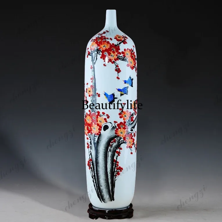 Ceramics, hand-painted pastel floor-to-ceiling vases, modern living room decoration European flower arrangements