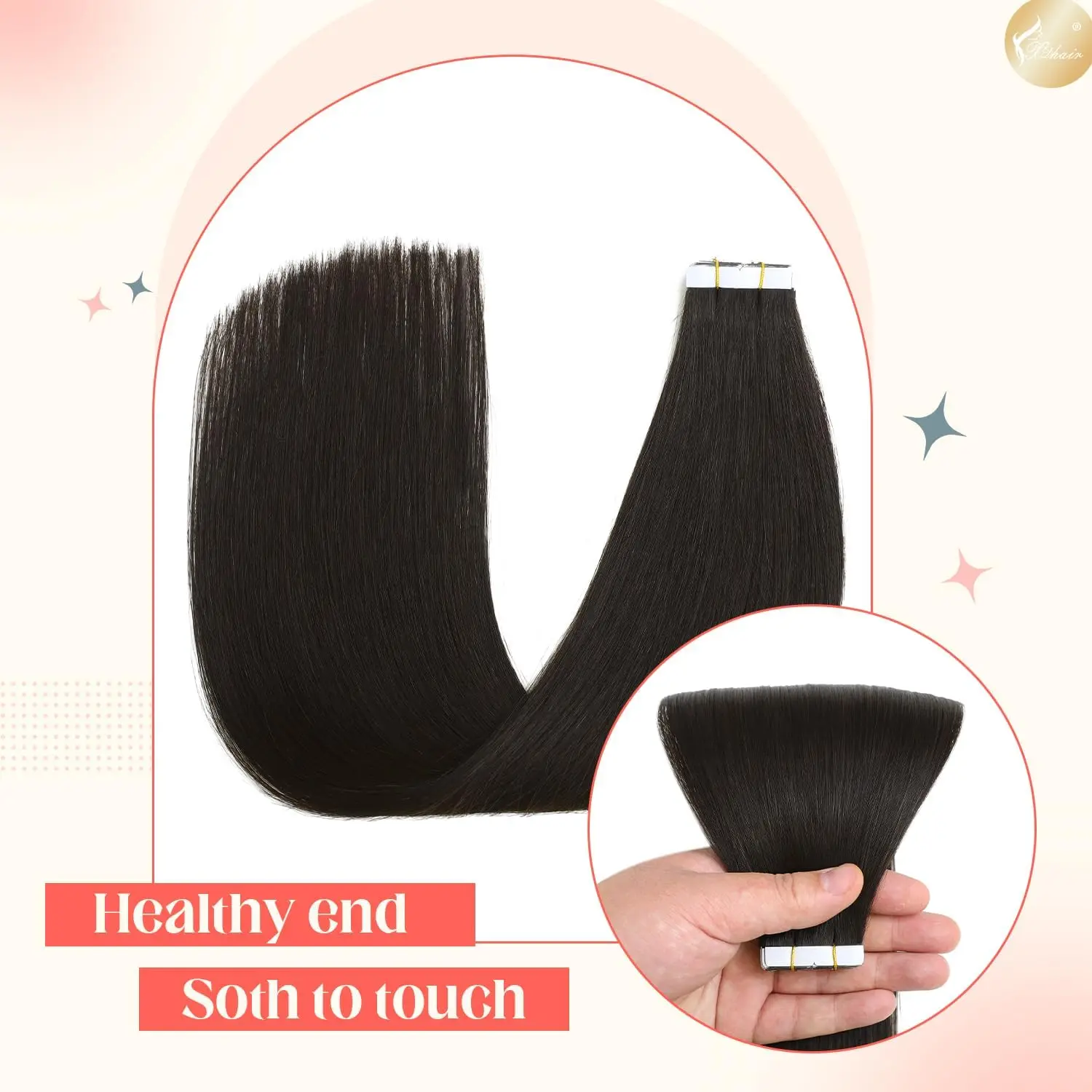 أفضل نوعية غير مرئية بو سلس حقن الشريط في وصلات الشعر شعر الإنسان اللون الطبيعي 18-24 بوصة 50 جرام 100 جرام الشعر البشري #5