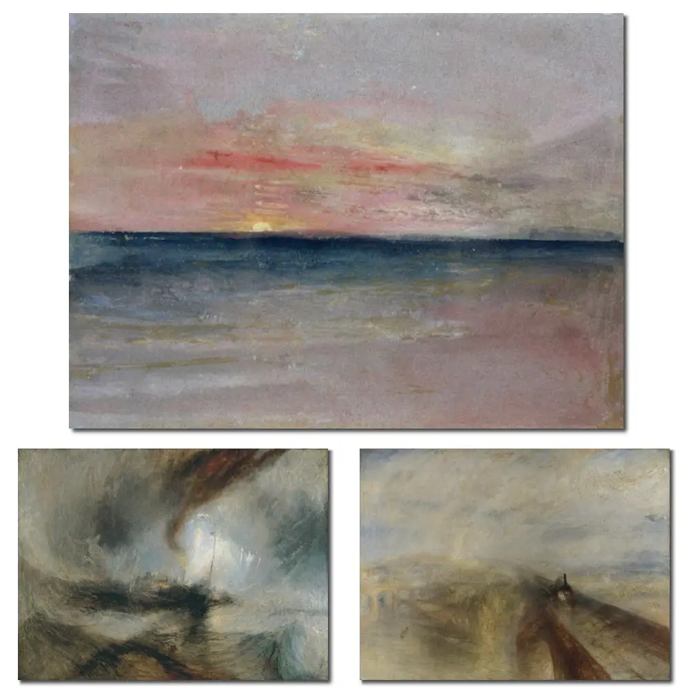 

Морской пейзаж, дождь, пара и скорость, Великая западная железная дорога, классическое масло на холсте, Джон Уильям Вотерхаус, ручная роспись, искусство для бара