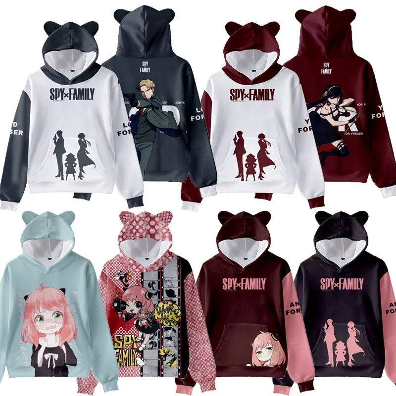 Japanese Anime Spy X Family Sweatshirt Men/women Anya Hoodie Unisex Harajuku Cartoon Hip Hop Vintage Clothes Hooded Dropshipping