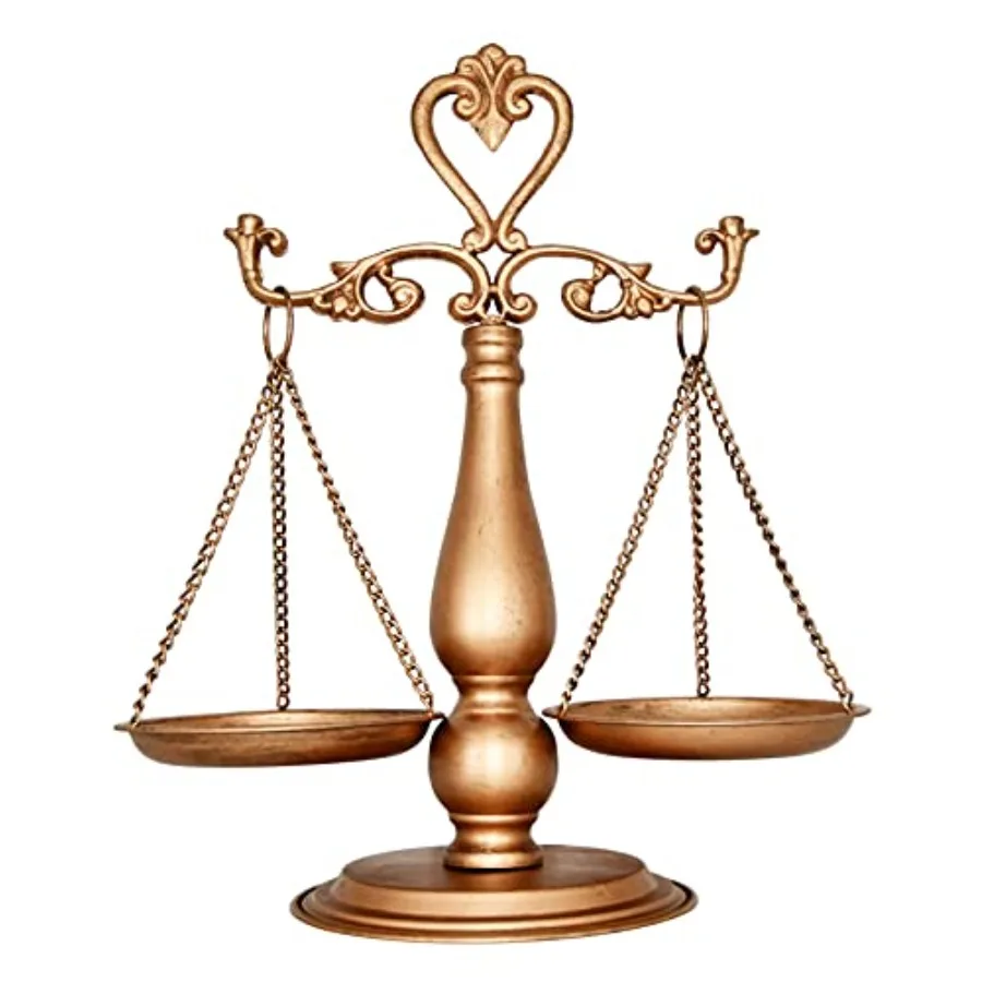 

Vintage Metal Lawyer Scale of Justice Libra Decorative Jewelry Storage Tray Cosmetic Organizer Farmhouse Candleholder D