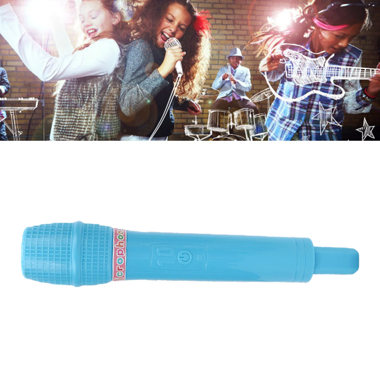 Microphone Toy Plastic Pretend Microphone Prop Simulate Speech Practice Mic for Cosplay Birthday Party Favors Costume Play