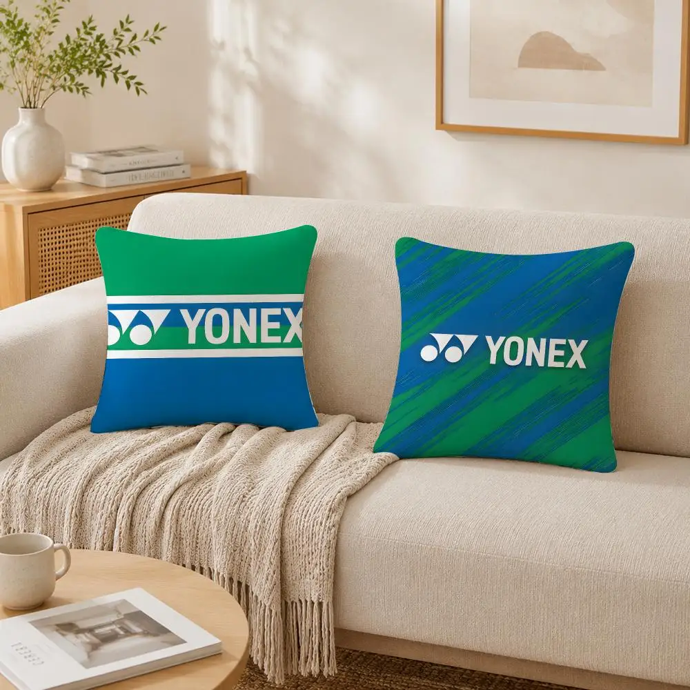 Sport Brand Logo Y-YONEXS Cushion Cover Plush Decorative Pillow Case With Hidden Zipper Cutecore Room Decor For Home