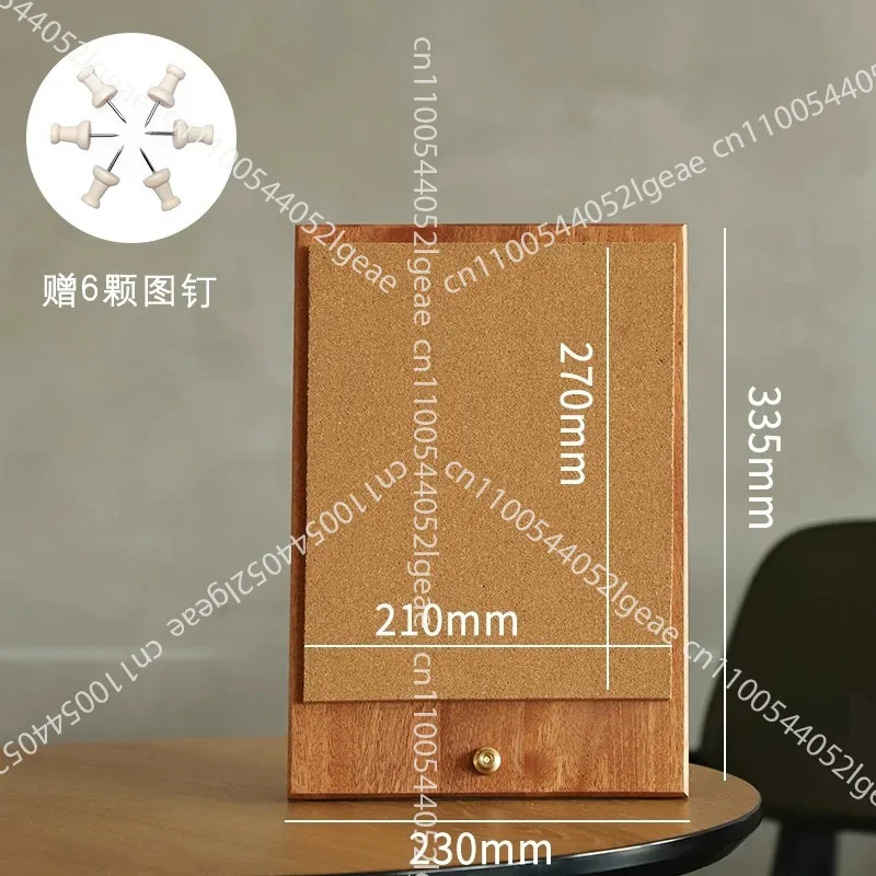 Creative Menu Display Board Desktop Cork Message Board Note Board Coffee Price List Vertical Solid Wood Menu Folder