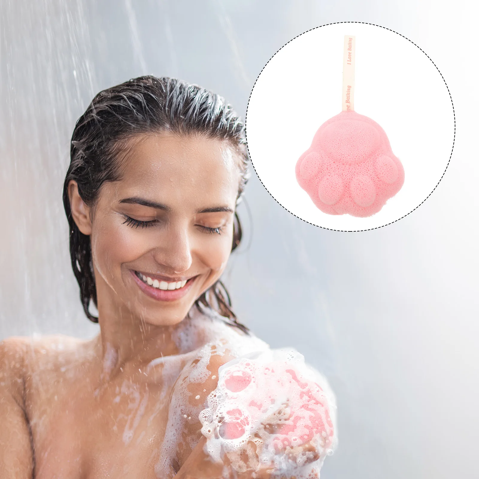 

2Pcs Honeycomb Bath Ball Sponge Scrubber Pink Shower Back Washer Women Exfoliating Body Brush Deep Clean