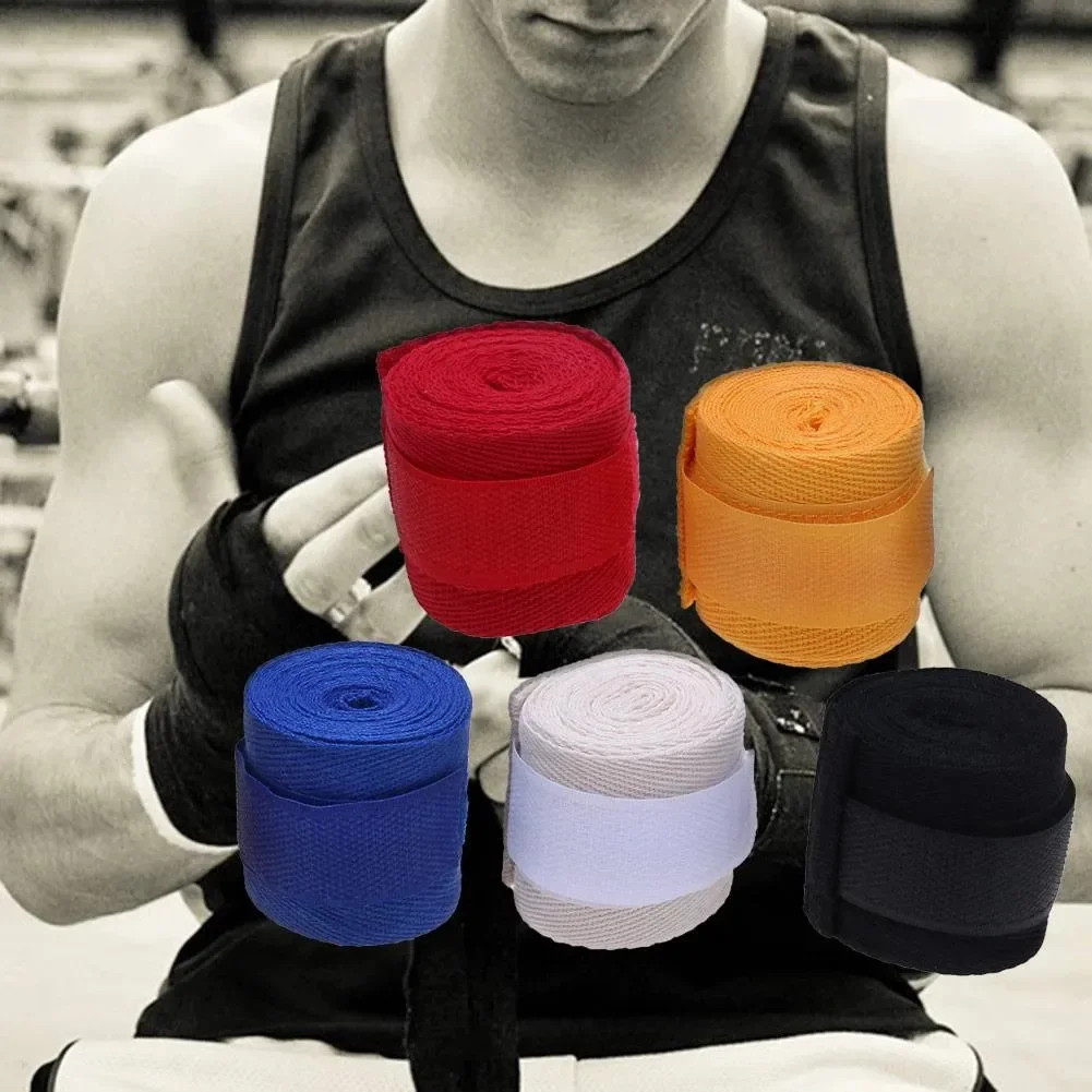 Adjustable Cotton Boxing Handwraps for Outdoor Fitness - 2.5M Hand Gloves Wraps for Muay Thai & Taekwondo