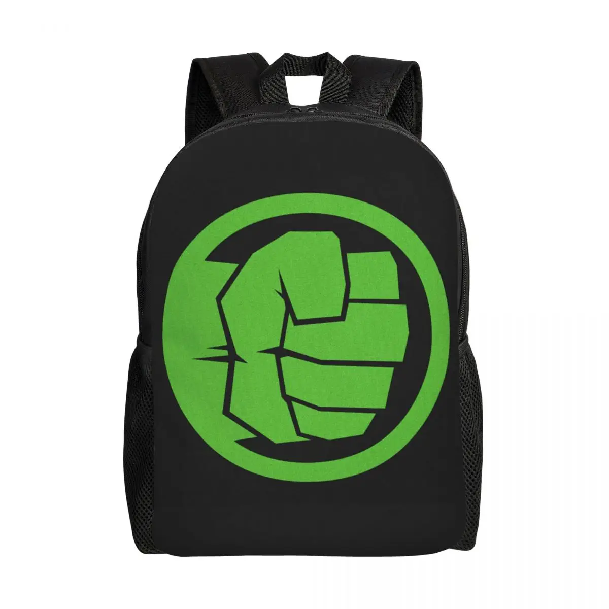 Custom Incredible Hulk Logo Laptop Backpack Women Men Basic Bookbag for School College Student Cartoon Bag