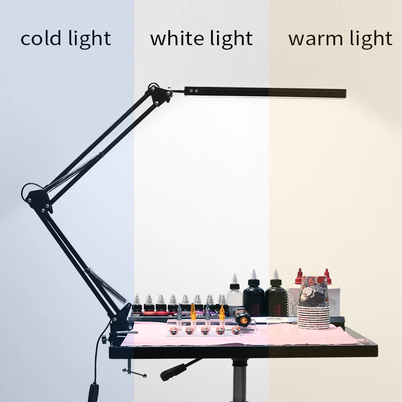 TAIDU Tattoo Adjustable angle Led Work Light 12W Steel with portable Tattoo Lighting clamp Led working lamp Tattoo Equipment