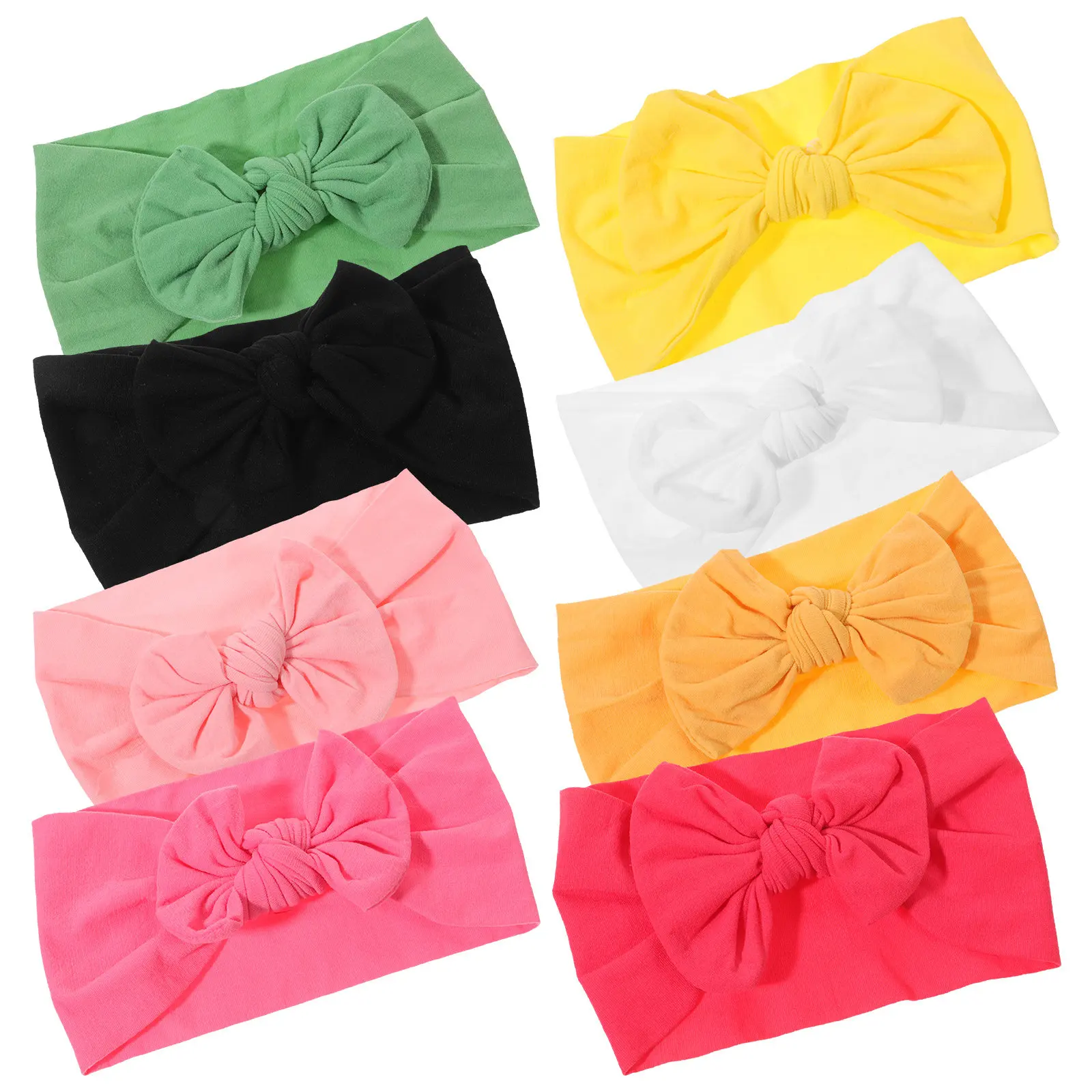 

8Pcs Baby Bow Hairband Elastic Headbands Rabbit Ear Design Soft Comfortable Hair Bands Baby Girls Headwear Newborn Toddler