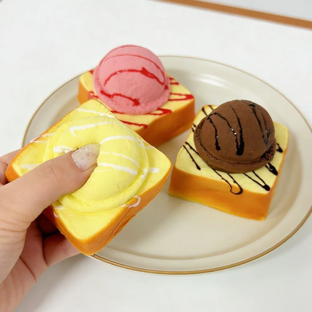 Gifts Bread Ice Cream Anti-stress Squeeze Simulated Soft Squeeze Toy Slow Rebound Portable Slow Rising Toy