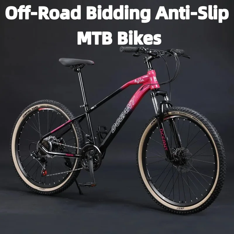 off-road Bicycle,High carbon steel frame Mountain bike,Double disc brake,Shock absorption,26/27.5/29 inch,21speed,MTB Bicycle