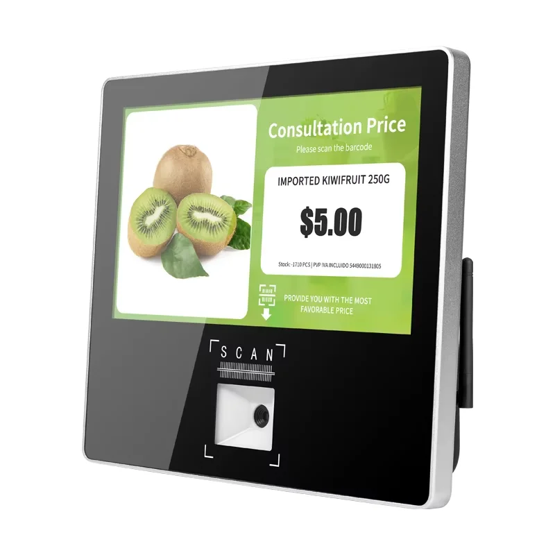 مدقق السعر بنظام التشغيل Windows مقاس 11.6 بوصة مع ماسح ضوئي ثنائي الأبعاد QR للتعليق على الحائط Win10 POS قارئ رمز الاستجابة السريعة المدمج لفحص معلومات سعر المنتج #4