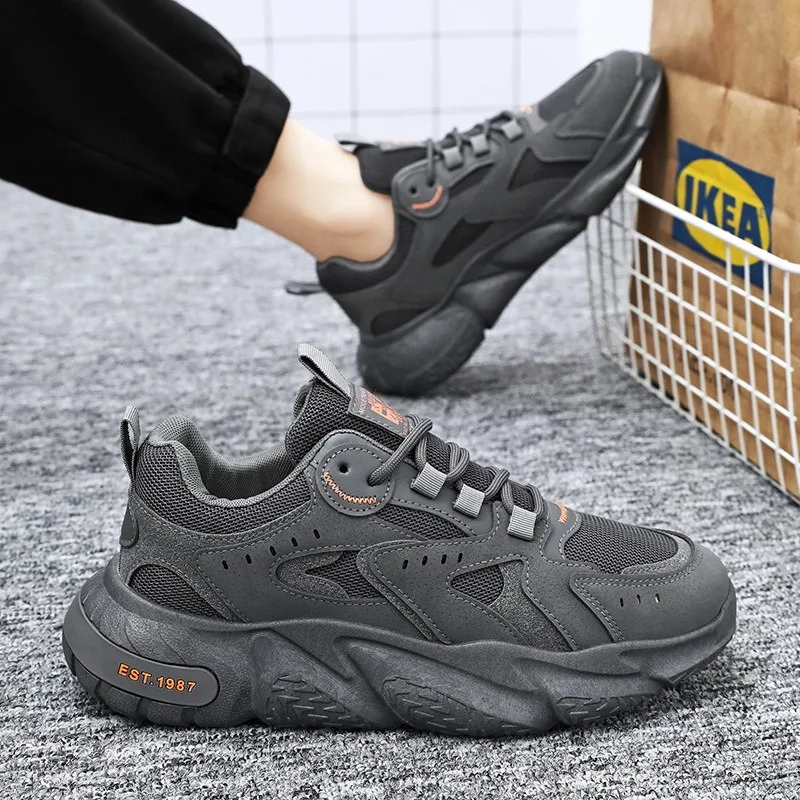 Fashion Men's Casual Sneakers High Quality Comfortable Platform Running Sport Shoes Mesh Breathable No Slip Casual Sport Shoes