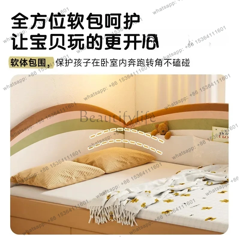 13  Rainbow high box storage bed air pressure box storage tatami room with fence