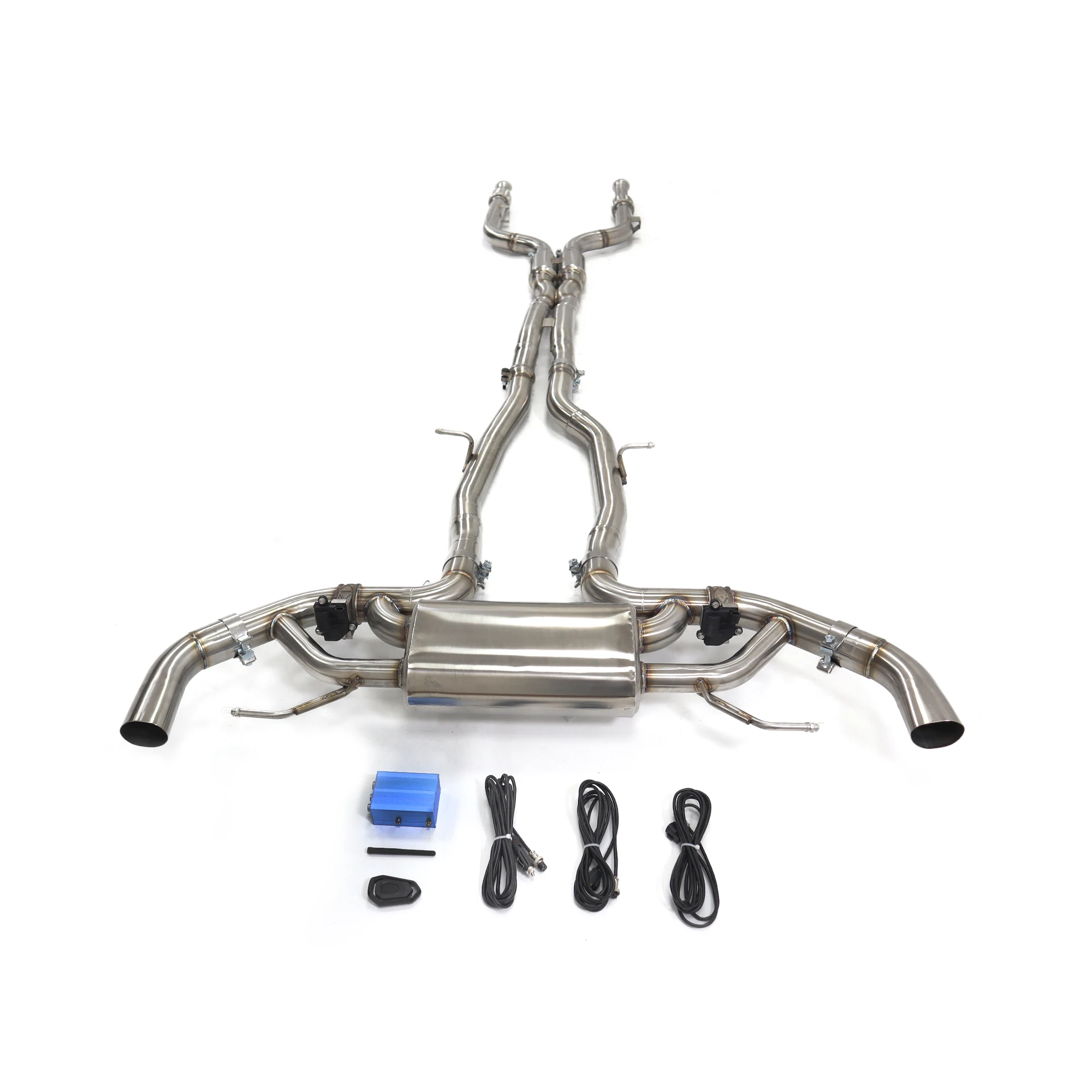 

Stainless Steel Exhaust Catback For Mercedes Benz GLC43 AMG 2020+ 3.0T With Muffler Valve Pipes Exhaust