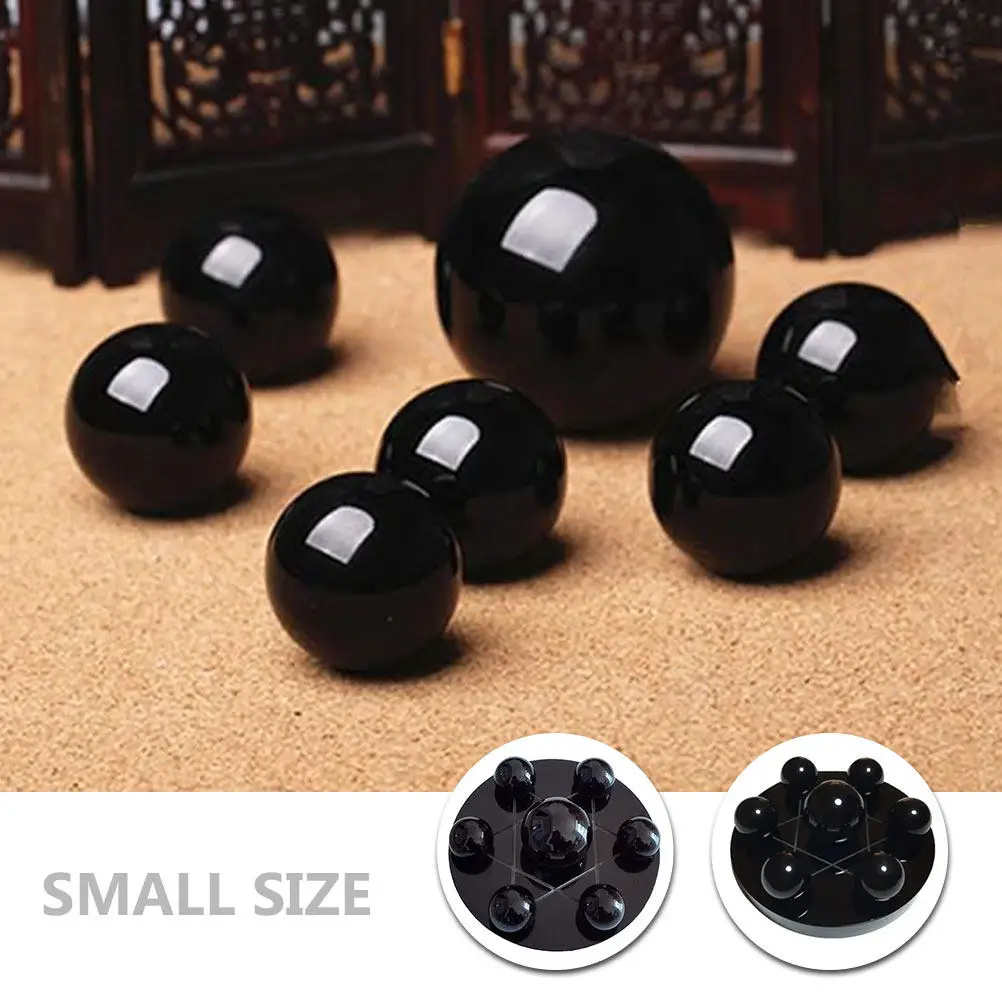 

1Set Seven Obsidian Crystal Ball Group Home Desktop Decoration Crystal Sphere Ornament Office Bedroom Tabletop Festival