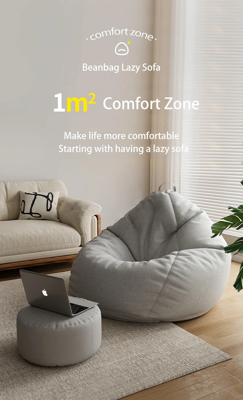 Luxury Portable Bean Bag Sofas Modern Japanese & Chinese Design for Living Room & Outdoor Couches & Seats Set