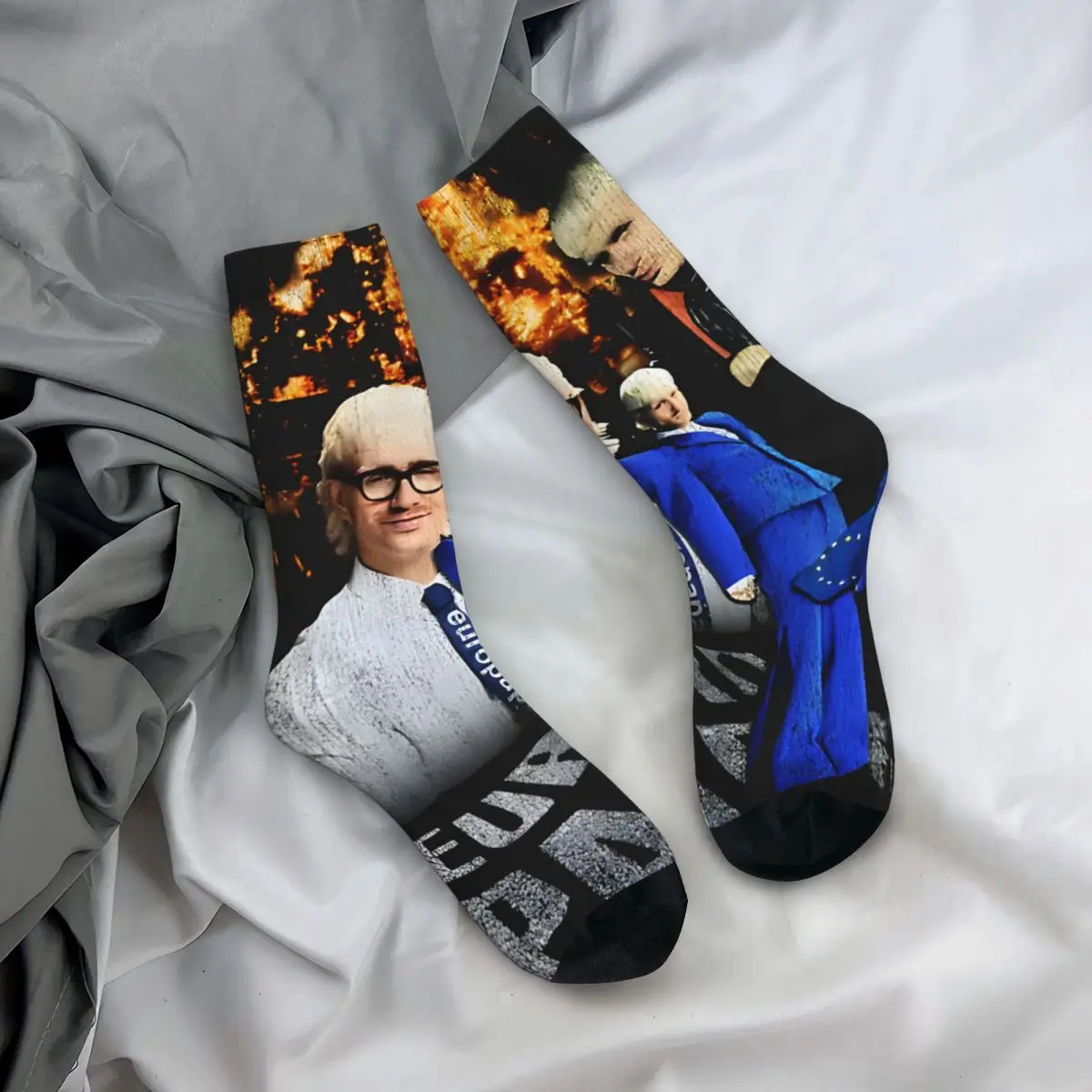 Funny Happy Music Fan Men's Socks Vintage Harajuku J-Joost Klein Street Style Novelty Pattern Crew Crazy Sock Gift Printed