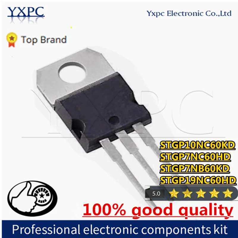 5PCS STGP10NC60KD TO-220 10A 600V GP10NC60KD STGP10NC60 STGP7NC60HD GP7NC60HD STGP7NB60KD GP7NB60KD STGP19NC60HD GP19NC60HD