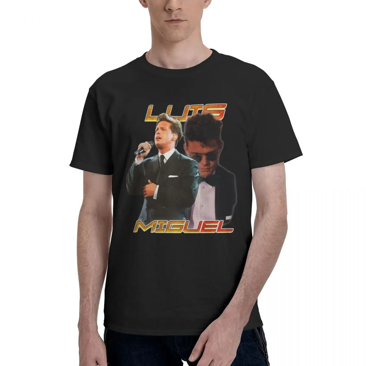 Men Luis Miguel El Sol De Mexico T Shirt Vintage Oversized O-neck Cotton Sleeve Custom Tshirt Men