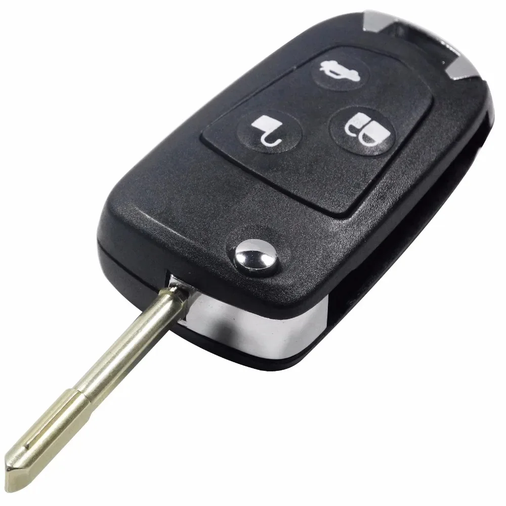3 Buttons Uncut Refit Remote Folding Flip Key Shell For Ford Focus Mondeo Fob Case Car Folding Remote Key Case Replacement Shell