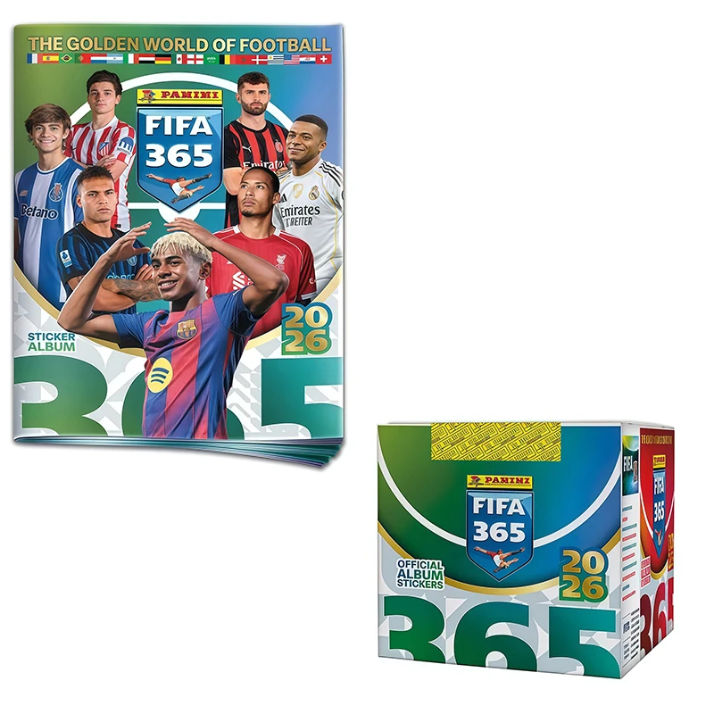 بانيني فيفا 365 2026 ألبوم 1 صندوق 50 عبوة ملصق بطاقة النجوم حزمة مختومة مقتنيات هدايا للأولاد