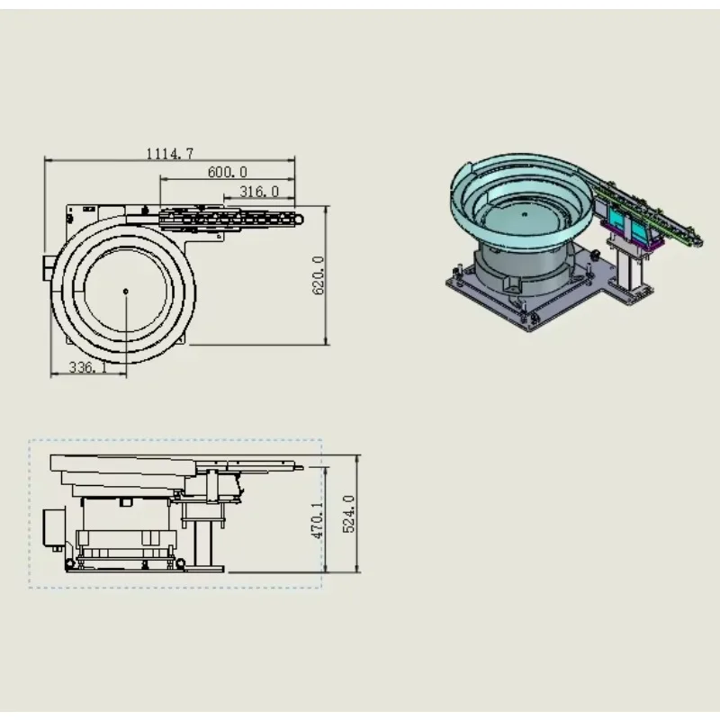 Automatic High Performance Electromagnetic Custom Small Vibrating Bowl Feeder For Plastic Gear