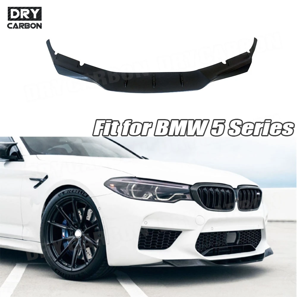 

P Style Carbon Look Front Bumper Lip For BMW 5 Series F90 M5 Sedan 2018 - 2020 Car Lip Guard Splitter Spoiler Plate