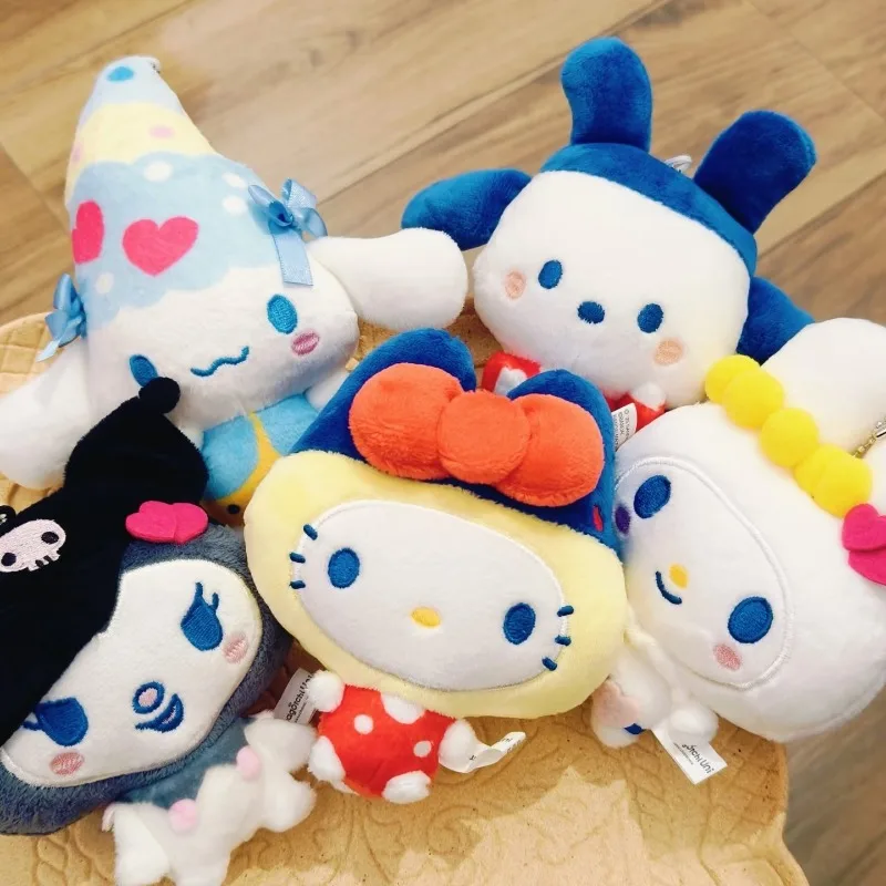 Kawaii Pochacco Cinnamoroll llavero de muñeco de peluche Sweetheart Melodytchi Mimichi juguetes de peluche colgante de dibujos animados Kuromi bolsa colgante