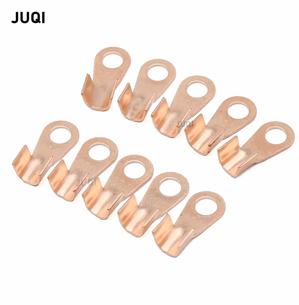 

10/50 PCS OT-20A 6.2mm Dia Red Copper Circular Splice Crimp Terminal Wire Naked Connector for 1.5-6.0 Square Cable