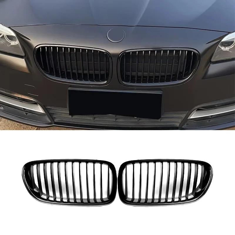 

Single Slat Gloss Matte Black M Color for 5 Series ABS Grill F10 2010-2017 Carbon Fiber Front Bumper Grille