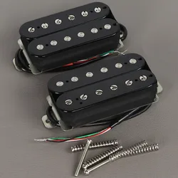 NEW 2PCS Alnico 2 Guitar Humbucker Pickups Neck Bridge Pickups Set Black Guitar Parts