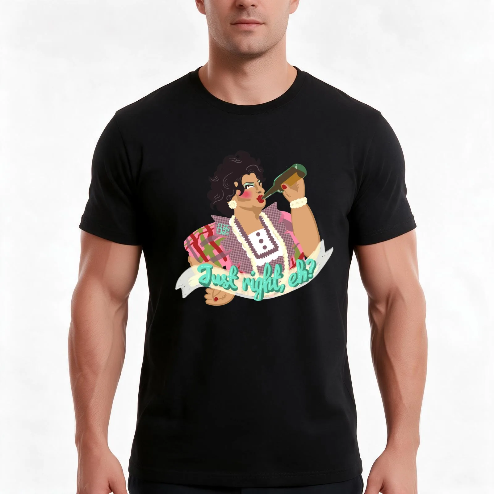 Aunty Marialani T-Shirt, Summer Casual Cotton Tee, Oversized Streetwear Tops, Vintage Graphic Print, Loose Fit Short Sleeve